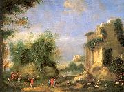 Napoletano, Filippo Landscape with Ruins and Figures china oil painting artist